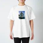 dolphineのオーシャンビュー　海に浮いた透明グラスハウス スタンダードTシャツ