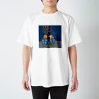 ねぐせSHOPの花火とシロハラちゃん Regular Fit T-Shirt