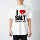 北浜標章製作所【kitahama emblem factory】のI LOVE SALT(白) スタンダードTシャツ