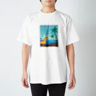 白亜画廊 SUZURI店のAllo in Beach スタンダードTシャツ