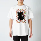 いとう　あやのパッチワーク風くろねこTシャツ スタンダードTシャツ