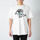 あおだま雑貨店の鳥と魚のねこぜちゃん(タイツ)*おおきめデザイン Regular Fit T-Shirt