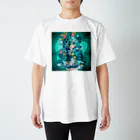 shirakamihakushiのピーコックグリーン Regular Fit T-Shirt