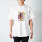 Colorful fam Earthの星ふる夜に スタンダードTシャツ