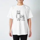 momotoの猫親子柄（単色） Regular Fit T-Shirt