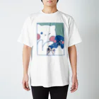 tafu tafuのかわいいポーズのしろぎんしま Regular Fit T-Shirt