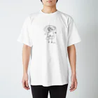カレー屋　月夜のライオンの©kia 第2弾（黒） Regular Fit T-Shirt