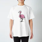 しまだららうま/ shimauma.のフラミンゴ Regular Fit T-Shirt