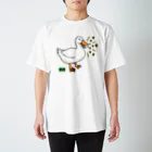 LalaHangeulの오리 (アヒル)韓国語オノマトペ スタンダードTシャツ