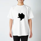 Nekooooooooooの黒猫ぽんた スタンダードTシャツ