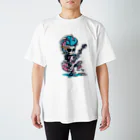 KUSUZINIA'S SHOPのスケルトンロッカー Guitar ver Regular Fit T-Shirt