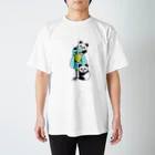 ue☆(ウイ）のハシビロコウと双子パンダちゃん Regular Fit T-Shirt