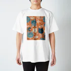 aokitaの少し不思議なねこのアート Regular Fit T-Shirt