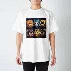 可愛い存在まじ癒しのイカネコレンジャーズ スタンダードTシャツ