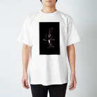 雷神xenoの黒ウサギのマット スタンダードTシャツ