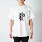 Vasetti_pressの手を振る宇宙飛行士 Regular Fit T-Shirt