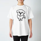 ぷぅみの白わんこ Regular Fit T-Shirt