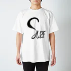 SURF810の手描きSURF文字♡黒/Black スタンダードTシャツ