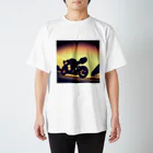 Starssevenの独創的なバイクプリント スタンダードTシャツ