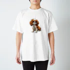 はむはむぴょんのキャバリアキングチャールズスパニエル Regular Fit T-Shirt