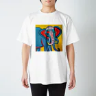 Pixel☆Galleryのピカソ象 Regular Fit T-Shirt