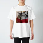 ねこノートのあごのせ寝 スタンダードTシャツ