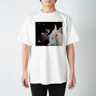 宇宙動物園の宇宙白うさぎ Regular Fit T-Shirt