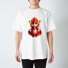 路傍の石のもふもふ村のファイアードラゴン スタンダードTシャツ