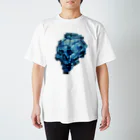 knott aka 2G INDAHOUSEのBLUE SKULL スタンダードTシャツ