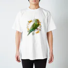 甘えん坊オカメインコのセキセイインコこつぶちゃんシリーズ Regular Fit T-Shirt