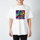 stugio_kの鮮やかなバイオリン柄 スタンダードTシャツ