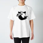 月海 塩(つきみ しお)🐳🐺ケモノ系アイドルVtuberの月海塩のクジラさんマーク黒 スタンダードTシャツ