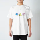 あびこのまるさんかくしかく Regular Fit T-Shirt