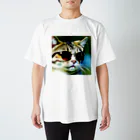 nukkonekkoのイカツイ猫さんのグッズ Regular Fit T-Shirt