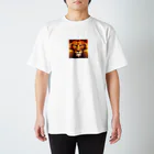 KAWAKAMI-SENTAROUの可愛い猛獣ドットレオ スタンダードTシャツ