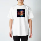 improvementの未来都市のホログラフィー Regular Fit T-Shirt