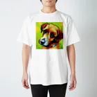 ハッピー・ディライト・ストアの見つめる愛犬 スタンダードTシャツ