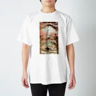 楽輝世のペーパークラフト風 水彩画「桜05」 スタンダードTシャツ
