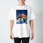 ちひおりのキノペン(きのこ×ペンギン) Regular Fit T-Shirt