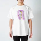 arisan_shopのぴんくの世界の白🌈龍ちゃん Regular Fit T-Shirt