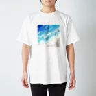 メロウなソラの海辺（正方形） Regular Fit T-Shirt