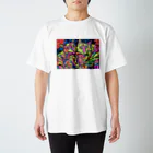 動物絵 Jamanakocic storeの2匹のネコ カラフルアイテム Regular Fit T-Shirt