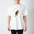 やちよ｜リアル鳥イラストのジョウビタキさん♀ Regular Fit T-Shirt