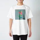 【全盲の絵描き】オバケのタムタムのホタルブクロ スタンダードTシャツ