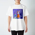 空想宇宙雑貨店の宇宙うさぎ スタンダードTシャツ