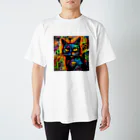 Hayate Kawakami オリジナルのサイバーパンク猫 Regular Fit T-Shirt