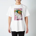 O'HAMAYAN「御濵屋庵」の花と白馬 スタンダードTシャツ