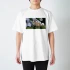 rabbit-islandの紫陽花と子ウサギ Regular Fit T-Shirt