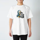 mofusandのサメにゃんペンギン吸い Regular Fit T-Shirt