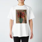 世界美術商店のトルコ石色の花瓶の花 /  The turquoise vase Regular Fit T-Shirt